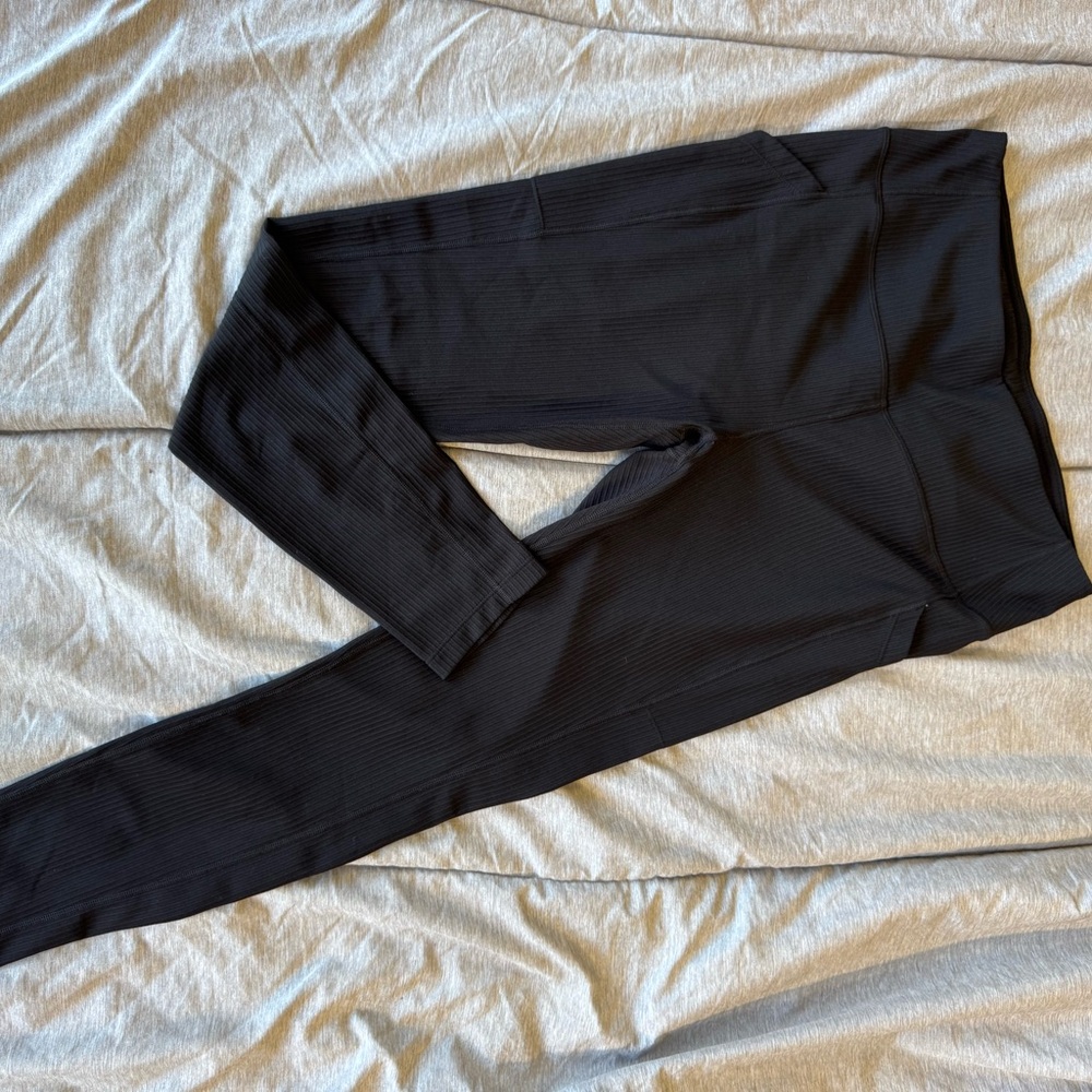 32 Degrees Black Ribbed Leggings
